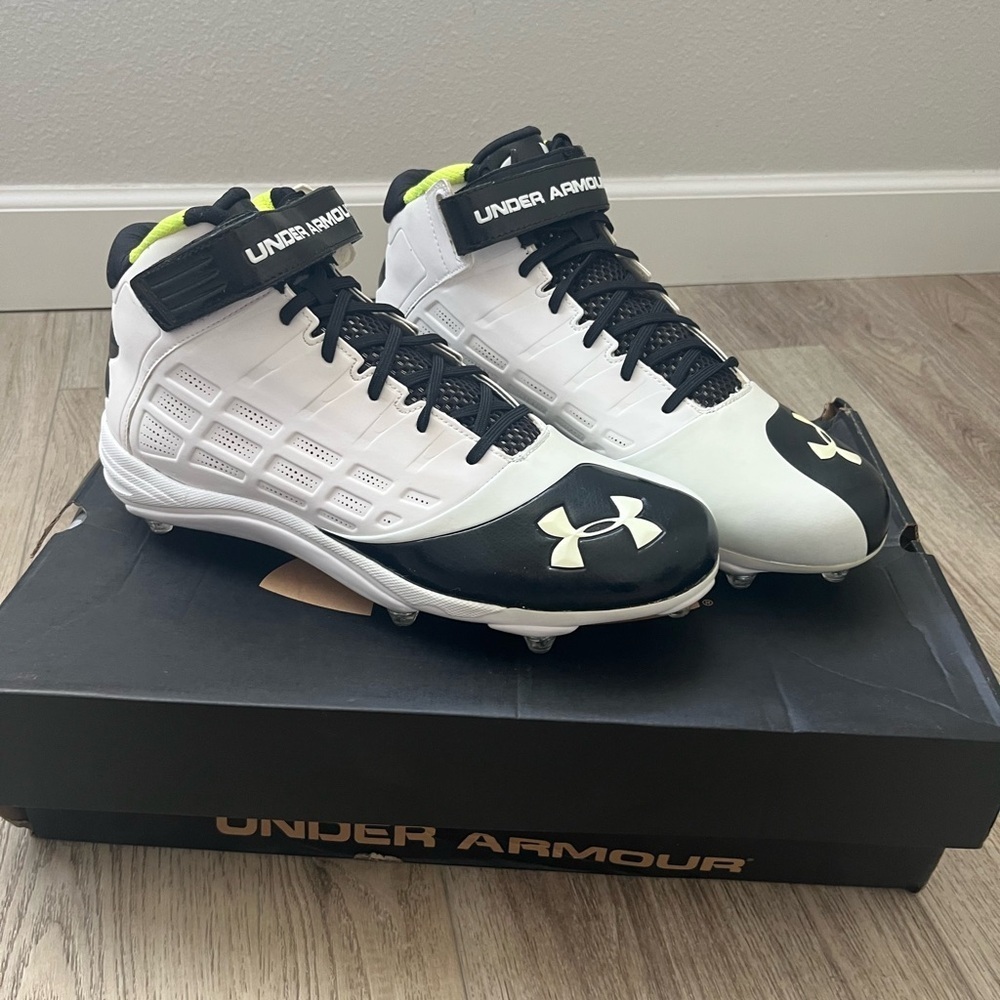 Under Armour UA Spine Fierce MID MC Black Men's Football Cleats Size 13